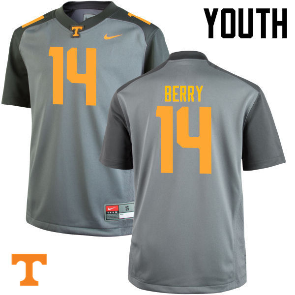 Youth #14 Eric Berry Tennessee Volunteers College Football Jerseys-Gray